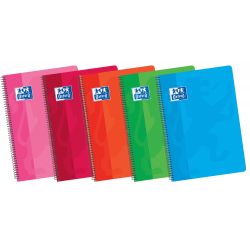 OXFORD SCHOOL CLASSIC 4º Tapa Blanda cuaderno espiral 4x4 con margen 80 Hojas colores surtidos