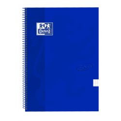 OXFORD SCHOOL TOUCH Fº Tapa Extradura cuaderno espiral 4x4 con margen 80 Hojas AZUL DENIM