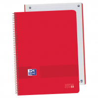 OXFORD LIVE&GO A4+ Tapa de Plástico Europeanbook 1 5X5 80 Hojas ROJO SCRIBZEE