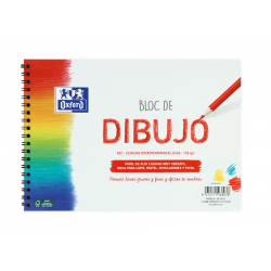 OXFORD DIBUJO ESCOLAR Bloc Espiral Dibujo A5+ Tapa Blanda/Contratapa rígida 20 Hojas 130gr Liso