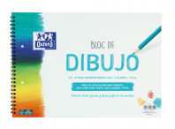 OXFORD DIBUJO ESCOLAR Bloc Espiral Dibujo A4+ Tapa Blanda/Contratapa rígida 20 Hojas 130gr Liso con 2 Taladros