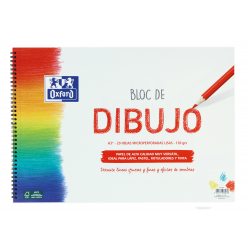 OXFORD DIBUJO ESCOLAR Bloc Espiral Dibujo A3+ Tapa Blanda/Contratapa rígida 20 Hojas 130gr Liso