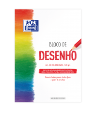 OXFORD DIBUJO ESCOLAR Bloc Encolado Dibujo A4 Tapa Blanda/Contratapa rígida 24 Hojas 120gr Liso