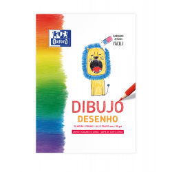 OXFORD DIBUJO INFANTIL/OCIO Bloc Encolado Dibujo A4 Tapa Blanda/Contratapa rígida 20 Hojas 90gr