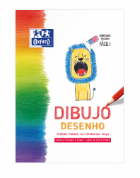 OXFORD DIBUJO INFANTIL/OCIO Bloc Encolado Dibujo A3 Tapa Blanda/Contratapa rígida 20 Hojas 90gr