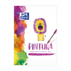 OXFORD PINTURA INFANTIL/OCIO Bloc Encolado Pintura A4 Tapa Blanda/Contratapa rígida 20 Hojas 180gr