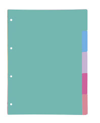 OXFORD STRONGLINE A4 Separadores 5 posiciones colores pastel 4 taladros cartulina 200 gr