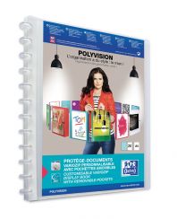 Carpeta de fundas removibles OXFORD POLYVISION VARIOZIP Polipropileno A4+ 20 Fundas Transparente