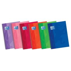 OXFORD SCHOOL CLASSIC Fº Tapa Extradura cuaderno espiral 1 Línea con margen 80 Hojas colores surtidos