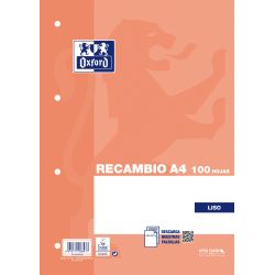 OXFORD SCHOOL CLASSIC A4 Recambio paquete LISO 100 Hojas