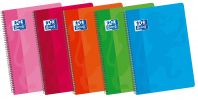 OXFORD SCHOOL CLASSIC 4º Soft cover spiral notebook plain 80 Sheets assorted colours