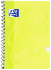 OXFORD SCHOOL CLASSIC PACK 4+1 Cuaderno Espiral Fº Tapa Blanda 4X4 con margen 80 Hojas COLORES VIVOS