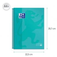 OXFORD SCHOOL CLASSIC A4+ Tapa Extradura Europeanbook 1 5x5 80 Hojas ICE MINT SCRIBZEE