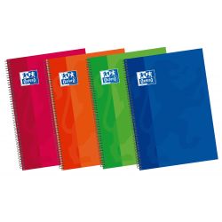 OXFORD SCHOOL CLASSIC 4º Tapa Extradura cuaderno espiral 1 Línea con margen 80 Hojas colores surtidos