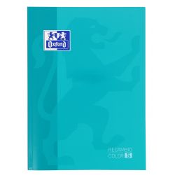 OXFORD SCHOOL CLASSIC A4 Tapa Blanda Recambio Color 5 encolado 5x5 80 Hojas AZUL AQUA SCRIBZEE