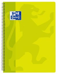 OXFORD SCHOOL CLASSIC Fº Tapa de plástico cuaderno espiral 4x4 con margen 80 Hojas LIMA