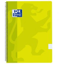 OXFORD SCHOOL CLASSIC Fº Tapa de plástico cuaderno espiral 5x5 con margen 80 Hojas LIMA