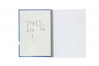 OXFORD SCHOOL CLASSIC WRITE&ERASE Fº Tapa Extradura cuaderno espiral con pizarra en el interior de las 2 tapas 4x4 con margen 80 Hojas COLORES VIVOS 
