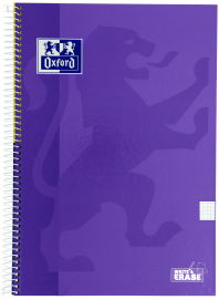 OXFORD SCHOOL CLASSIC WRITE&ERASE PACK 4+1 Fº Cuaderno Espiral Tapa Extradura 4X4 con margen 80 Hojas COLORES TENDENCIA