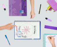 OXFORD SCHOOL CLASSIC WRITE&ERASE PACK 4+1 Fº Cuaderno Espiral Tapa Extradura 4X4 con margen 80 Hojas COLORES TENDENCIA