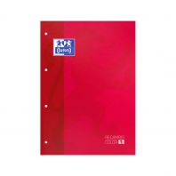 OXFORD CLASSIC Recambio Color 1 A4 Tapa Blanda Bloc encolado 5x5 80 Hojas SCRIBZEE ROJO