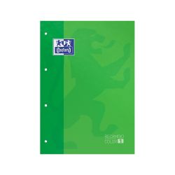 OXFORD CLASSIC Recambio Color 1 A4 Tapa Blanda Bloc encolado 5x5 80 Hojas SCRIBZEE VERDE MANZANA