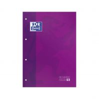 OXFORD CLASSIC Recambio Color 1 A4 Tapa Blanda Bloc encolado 5x5 80 Hojas SCRIBZEE MORADO