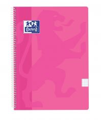 OXFORD SCHOOL CLASSIC Fº Tapa de plástico Cuaderno Espiral 4x4 con margen 80 Hojas LAVANDA PASTEL