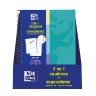 OXFORD SCHOOL CLASSIC A4+ Tapa Extradura Euroopeanbook 5 5x5 100 Hojas con 5 pestañas troqueladas - Surtido