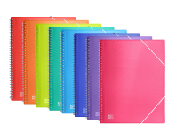 OXFORD URBAN A4 Tapa de Plástico Translúcido Carpeta de Fundas Espiral 30 Fundas Surtido