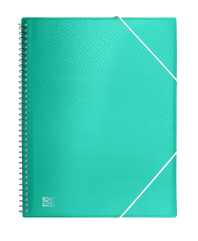 OXFORD URBAN A4 Tapa de Plástico Translúcido Carpeta de Fundas Espiral 40 Fundas Surtido