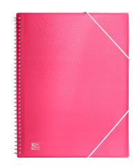 OXFORD URBAN A4 Tapa de Plástico Translúcido Carpeta de Fundas Espiral 40 Fundas Surtido