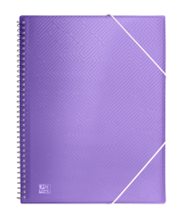 OXFORD URBAN A4 Tapa de Plástico Translúcido Carpeta de Fundas Espiral 60 Fundas Surtido