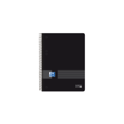 OXFORD LIVE & GO A5+ Tapa de Plástico Europeanbook 8 5X5 160 Hojas NEGRO SCRIBZEE