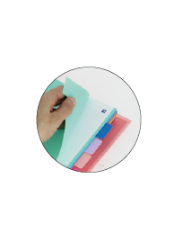 OXFORD STRONGLINE A4 Separadores 5 posiciones colores pastel 4 taladros plástico opaco 500 micras