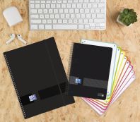 OXFORD LIVE & GO A4 Tapa de Plástico Opaco Carpeta de Fundas Espiral 30 Fundas Negro