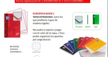 European Books; los cuadernos microperforados de Oxford COLOR 1