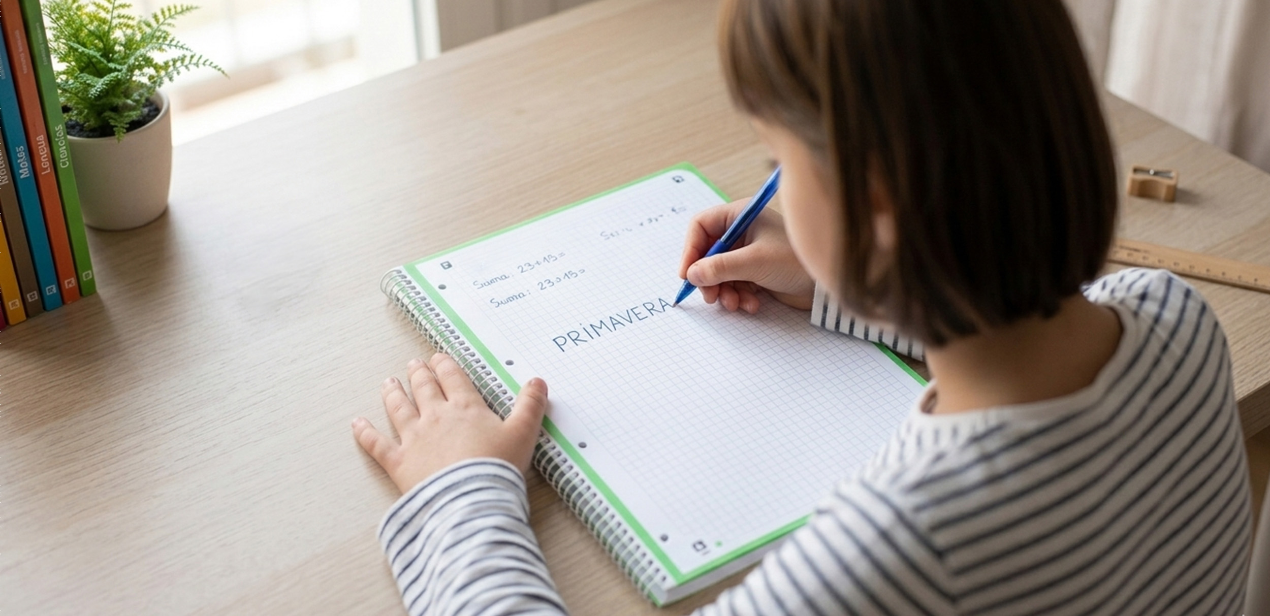 Estudiantes practicando escritura manual vs digital en el aula