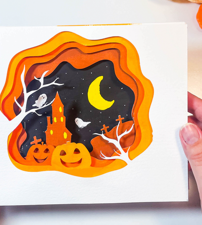 DIY Halloween postal 3D